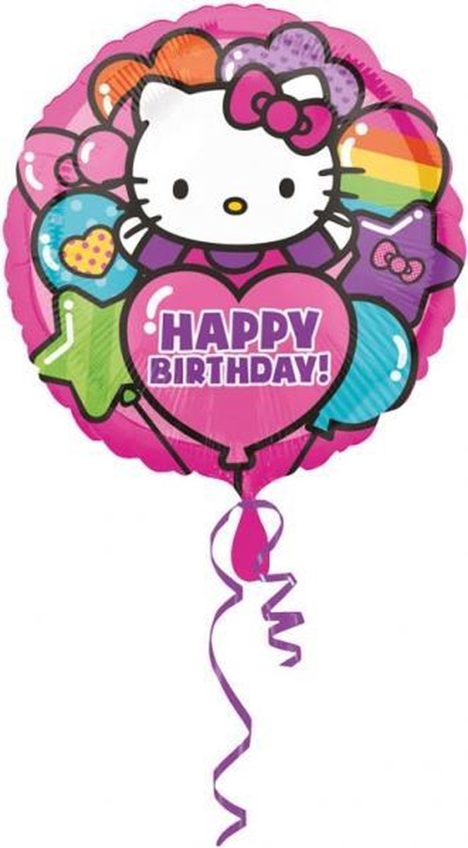 Standard Hello Kitty Rainbow Foil Balloon S60 Packaged 43 cm