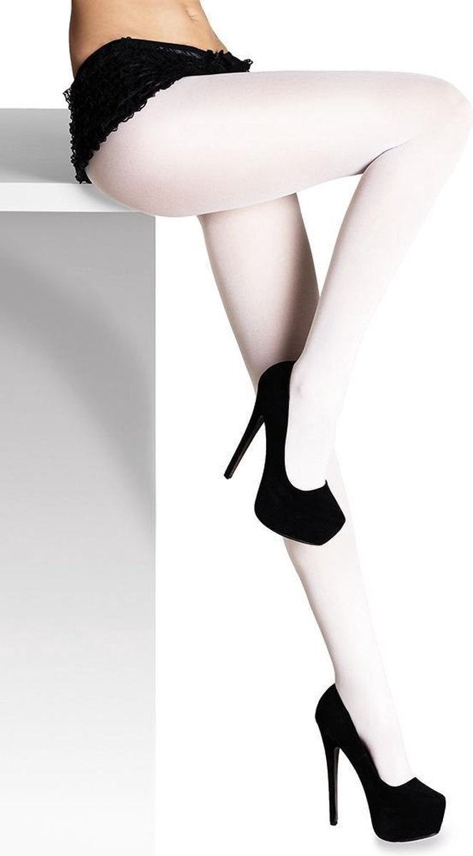 12 stuks: Panty Opaque - wit