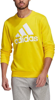 adidas - Essentials Big Logo Sweatshirt - Geel - Heren - maat  M