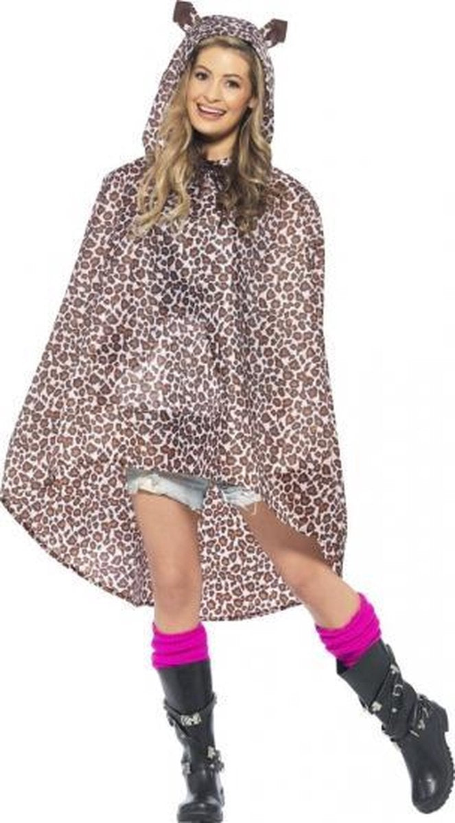 Party regenponcho luipaard