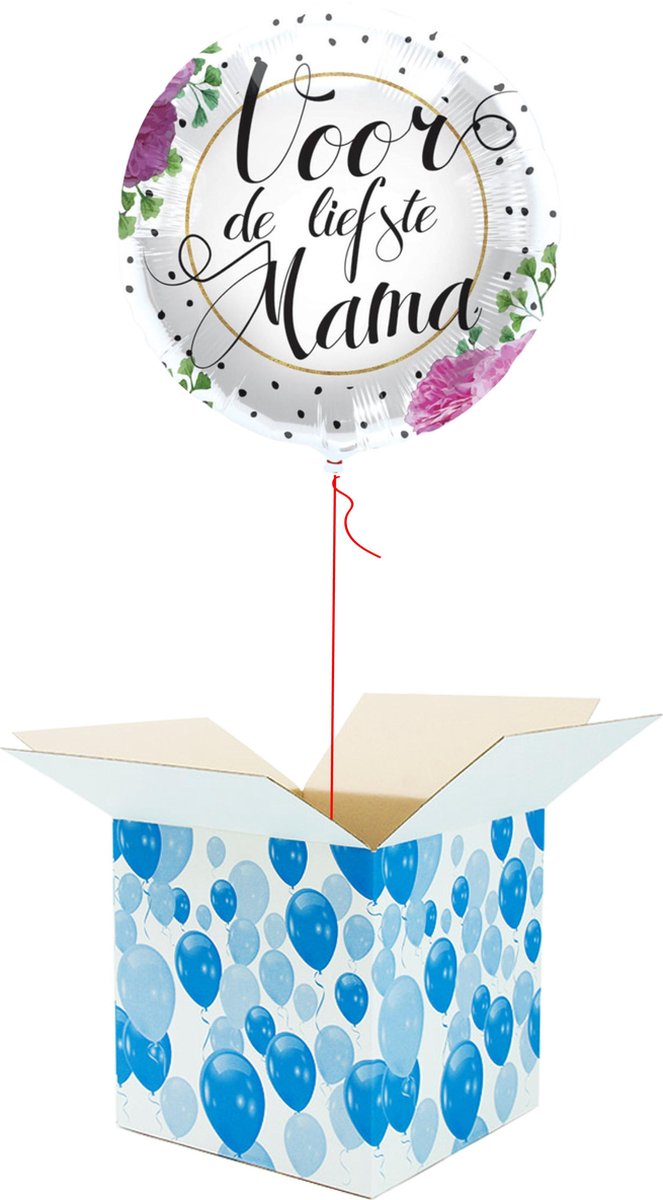 Helium Ballon gevuld met helium - Voor de Liefste Mama - Cadeauverpakking - Moederdag - Folieballon - Helium ballonnen Moederdag