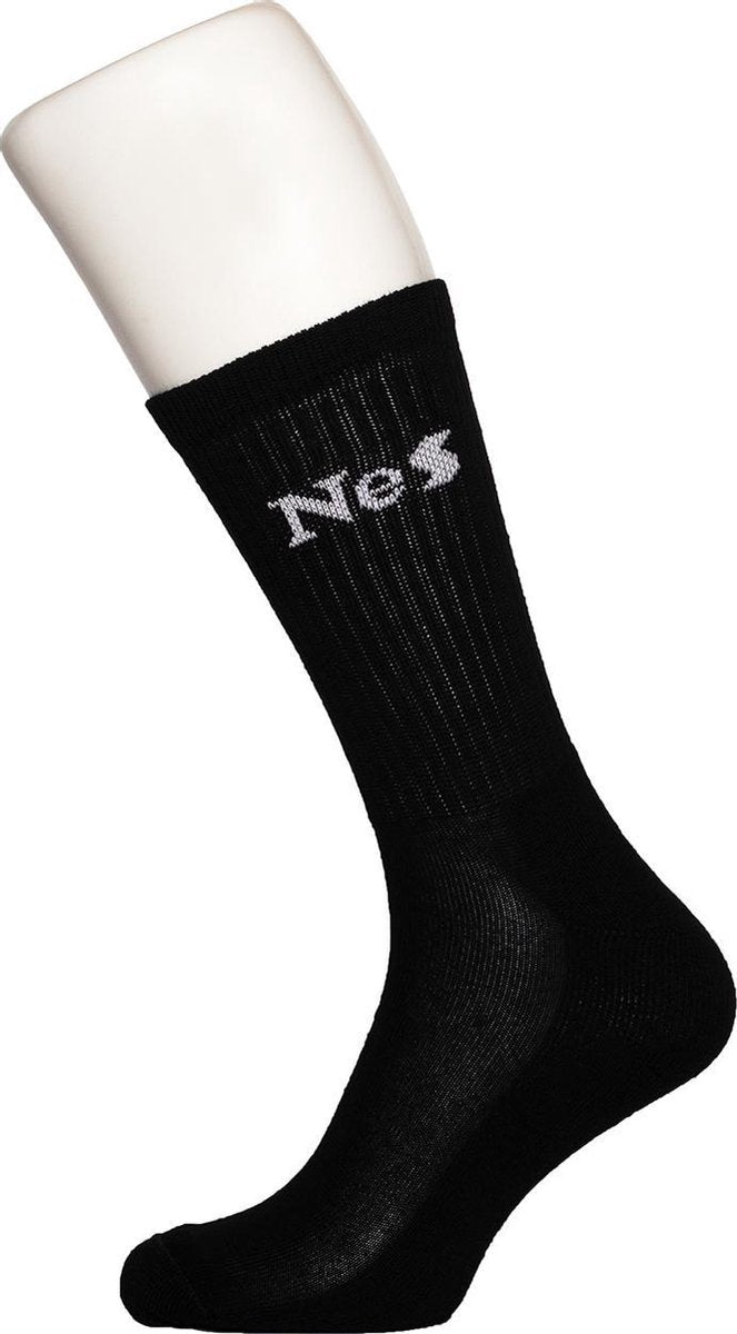 NeS 5 Pack - Casualkousen- Zwart - Tennissokken - Sportkousen Maat 43-46