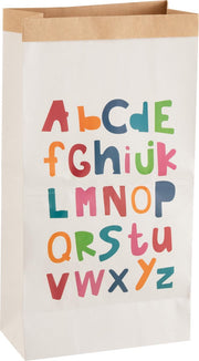 J-Line Papieren Zak Alfabet Papier Wit/Mix Medium Set van 3 stuks