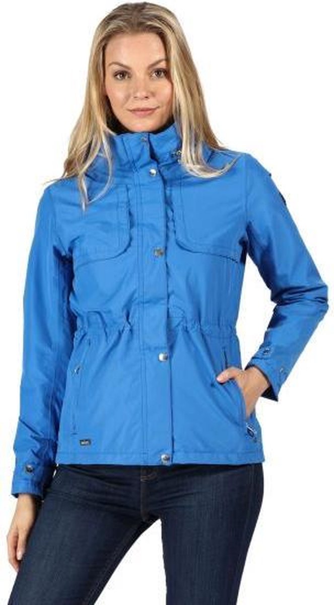 Regatta - Women's Narelle Lightweight Waterproof Funnel Neck Jacket - Jas - Vrouwen - Maat 36 - Blauw