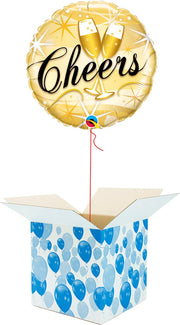 Helium Ballon gevuld met helium - Cheers! - Cadeauverpakking - Proost! Champagneglazen - Folieballon - Helium ballonnen gevuld