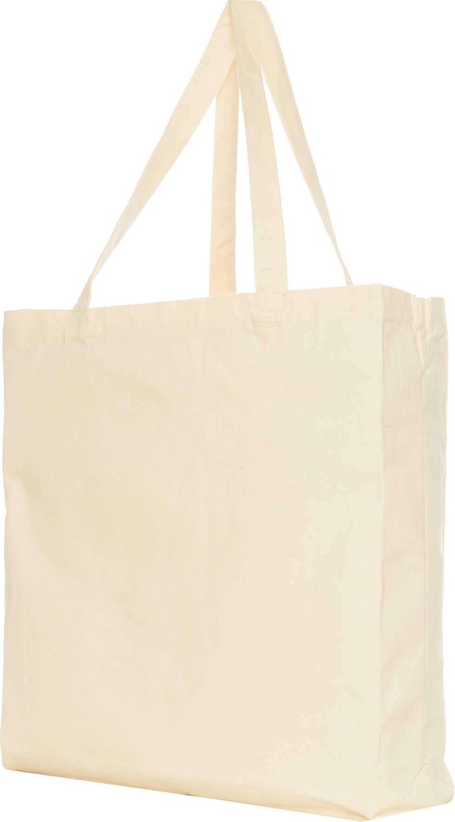 10x canvas tas 38x12x42cm Ecru