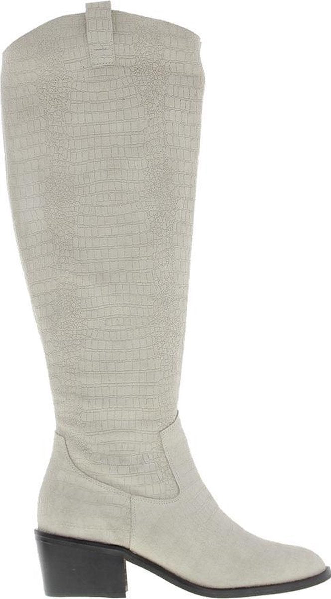 Tango | Elin 5-c zusjes Tilstra beige suede wrinkle boot high - black heel/sole | Maat: 38
