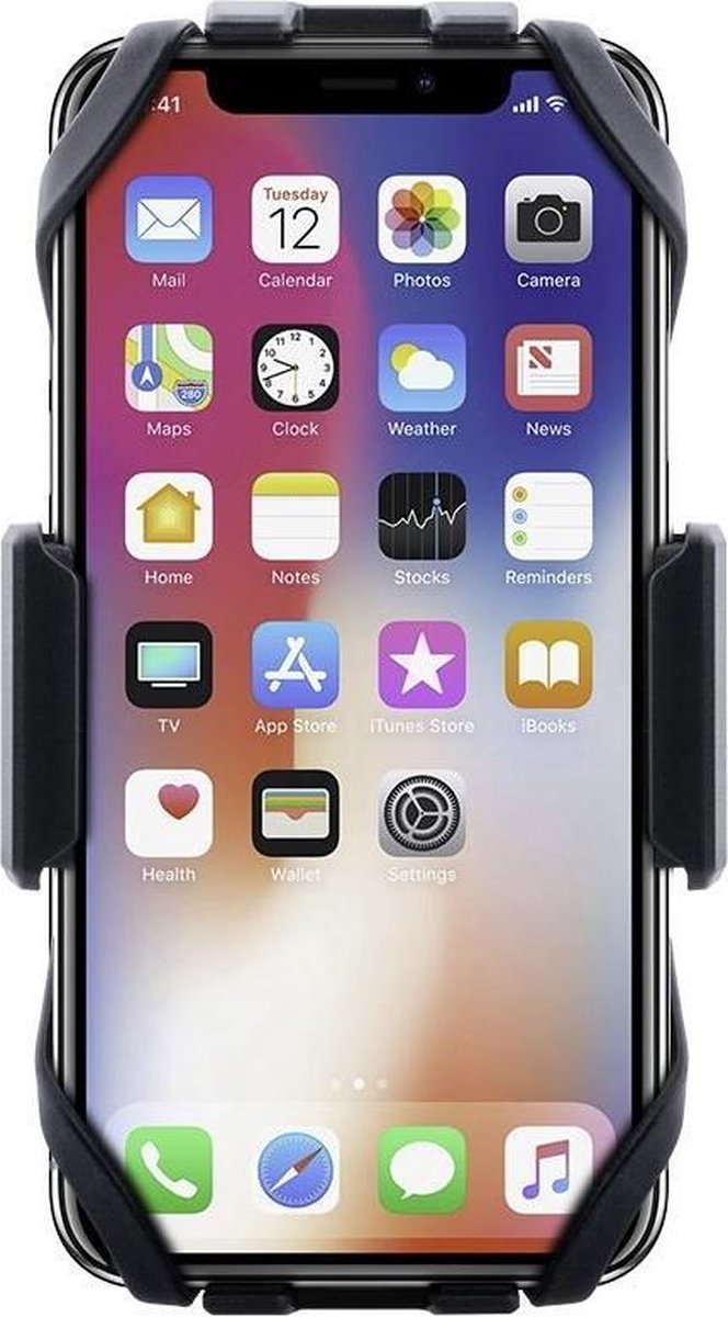 Interphone - iPhone X Motorhouder Moto Crab Zwart