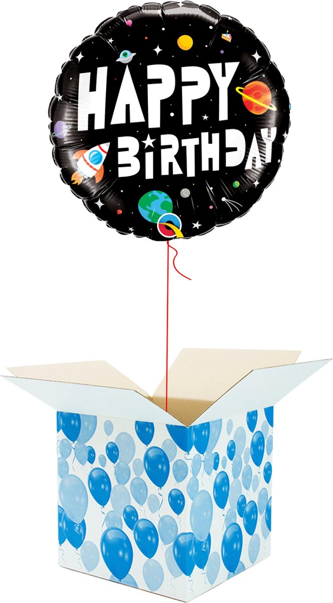 Helium Ballon Verjaardag gevuld met helium - Astronaut - Cadeauverpakking - Happy Birthday - Folieballon - Helium ballonnen verjaardag