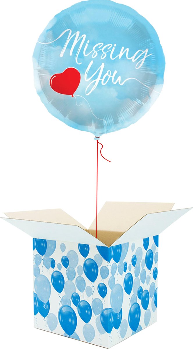 Helium Ballon gevuld met helium - Missing you - Cadeauverpakking - Missing You - Folieballon - Helium ballonnen