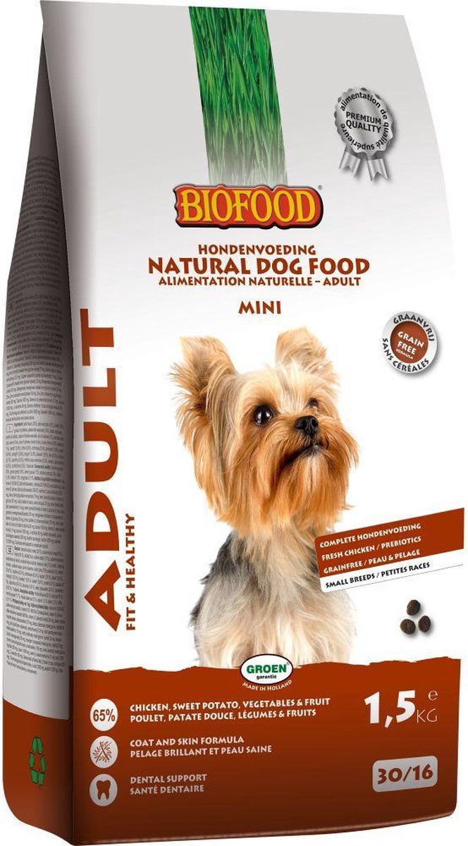 Biofood adult small breed hondenvoer 1