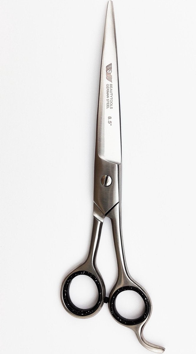 Beautytools Hondenschaar Knipschaar Silver StrongCut voor dik haar Gebogen (8.5 Inch) - (RS-2496)