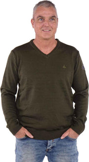 BJØRNSON Pullover Acryl 4 Seizoenen Heren Olijfgroen - Maat 3XL - LASSE