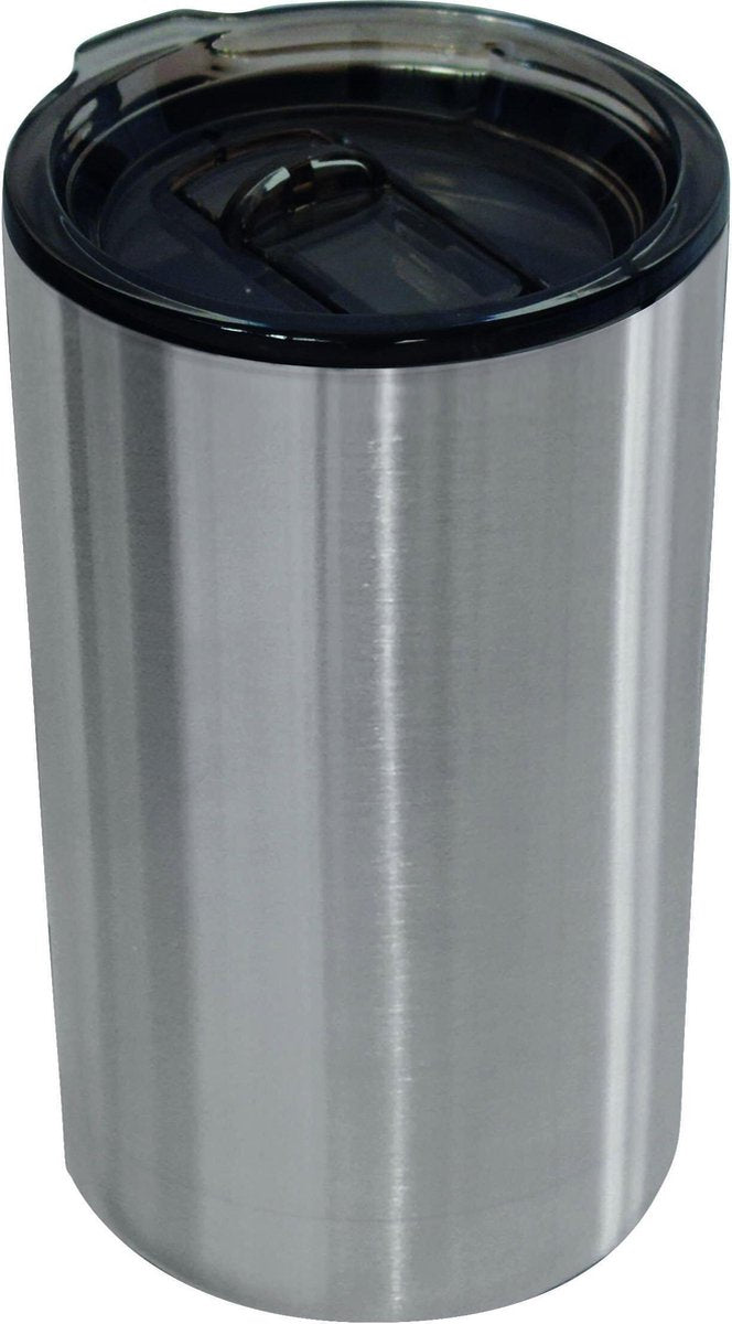 Zak Designs Mono Drinkbeker - Dubbelwandig - 290 ml - Zilverkleurig