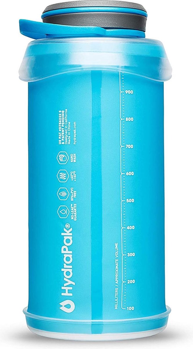 Hydrapak Drinkfles Stash 1 L 21 X 10 Cm Blauw