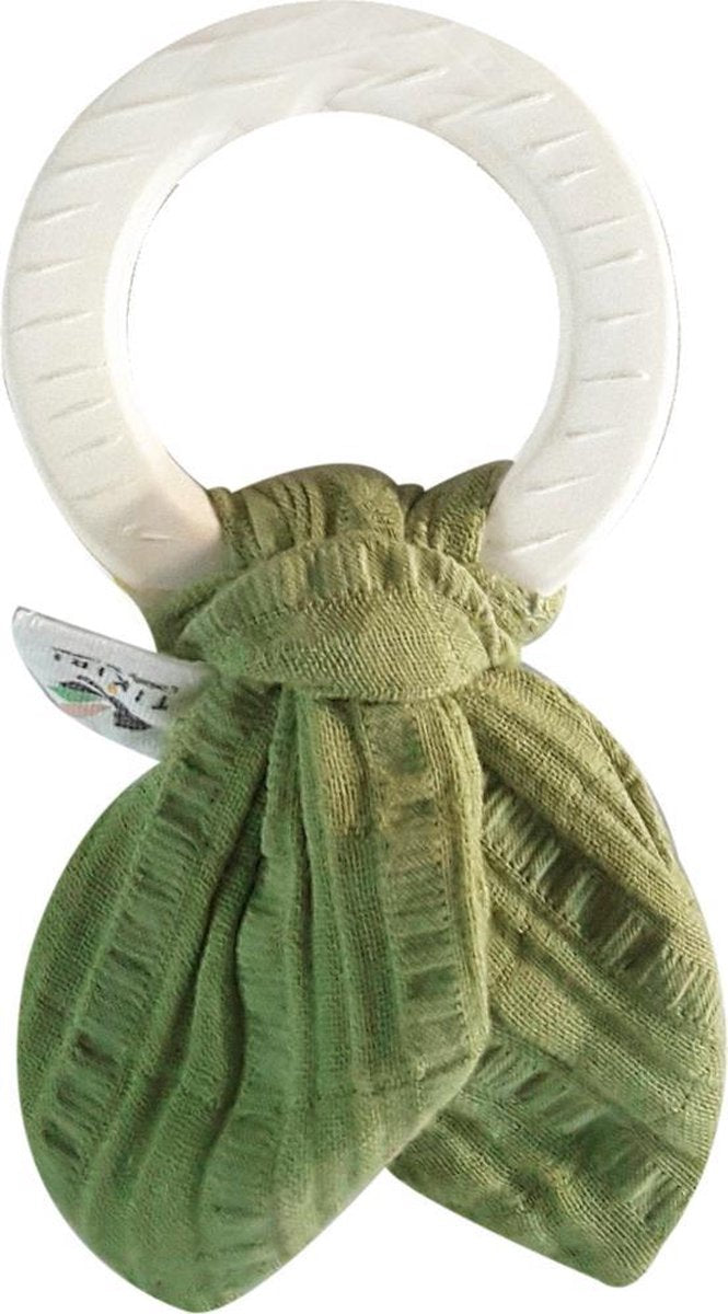 Tikiri Safari: BIJTRING met groene knoop 16cm