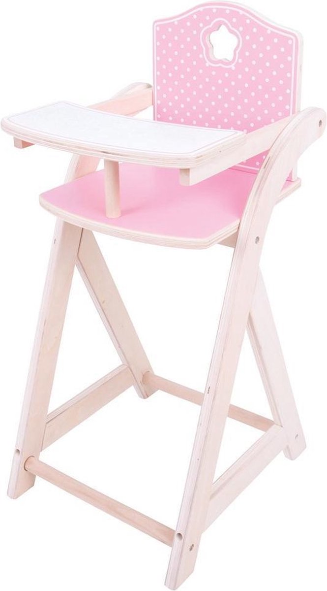 BIGJIGS Poppenaccessoire Poppenstoel - Roze