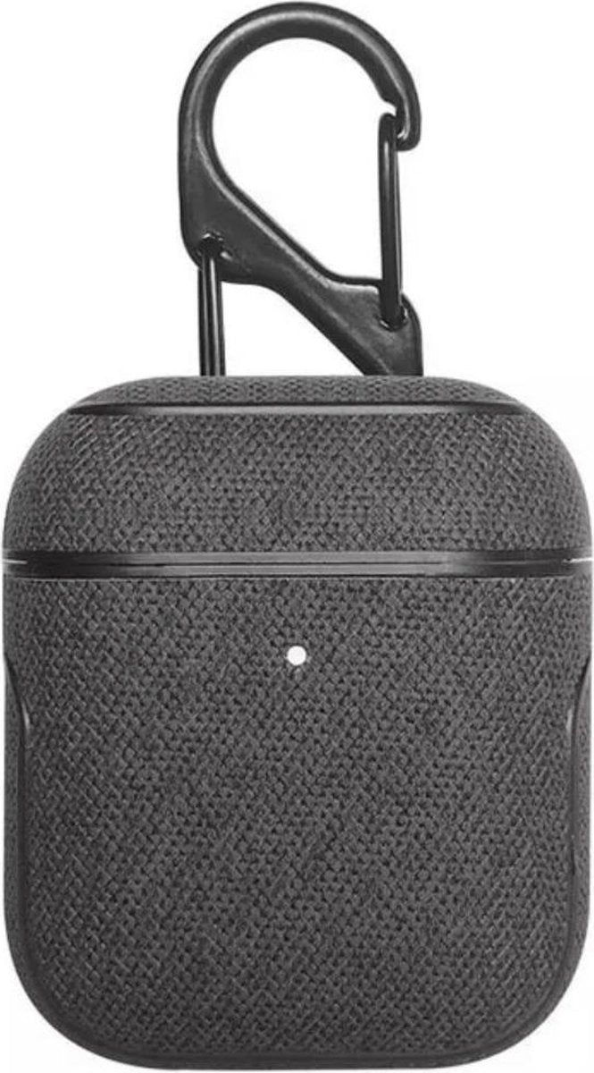 Siliconen Hardcase Hoes - Grijs/Zwart - voor Apple Airpods 1 en 2