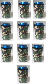 10 st. Camouflage koelhoud blikjes hoes | bierblik hoesjes