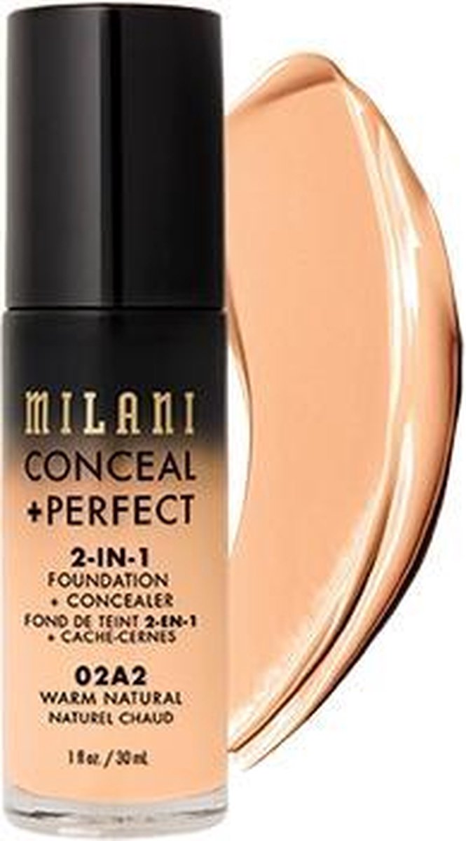 Milani Conceal + Perfect 2-in-1 Foundation + Concealer Kryj?cy Podk?ad Do Twarzy 02a2 Warm Natural 30ml