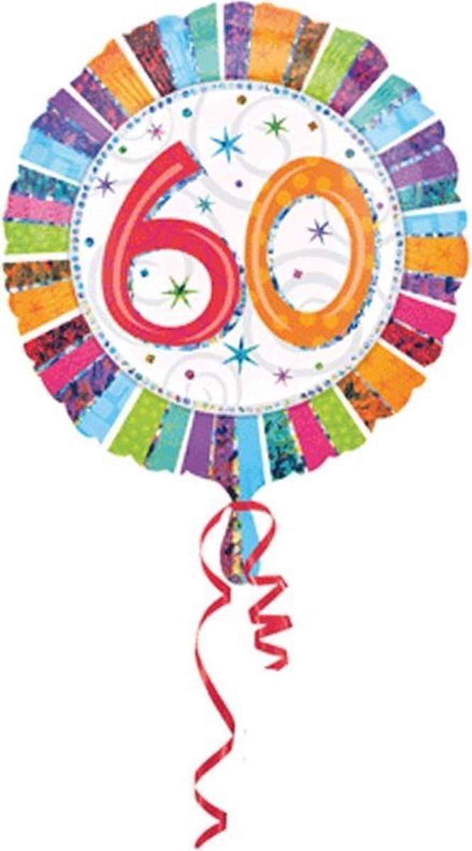 Folie ballon 60 jaar verjaardag versturen - Feestartikelen en versiering cadeau