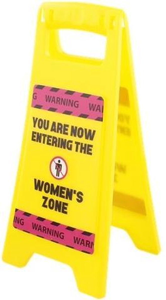 Waarschuwingsbord party "Women's Zone" 25x12 cm