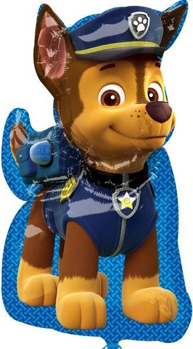 Chase Ballon - Paw Patrol - Paw Patrol Chase - 78cm - 23inch - Folie Ballon - Themafeest - Verjaardag - Versiering - Ballonnen - Helium ballon