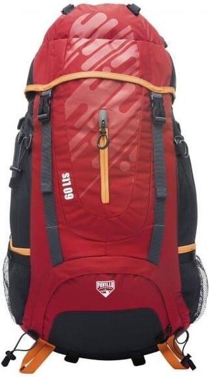 Pavillo Backpack Rugzak Ultra Trek Grijs/Rood (60L)
