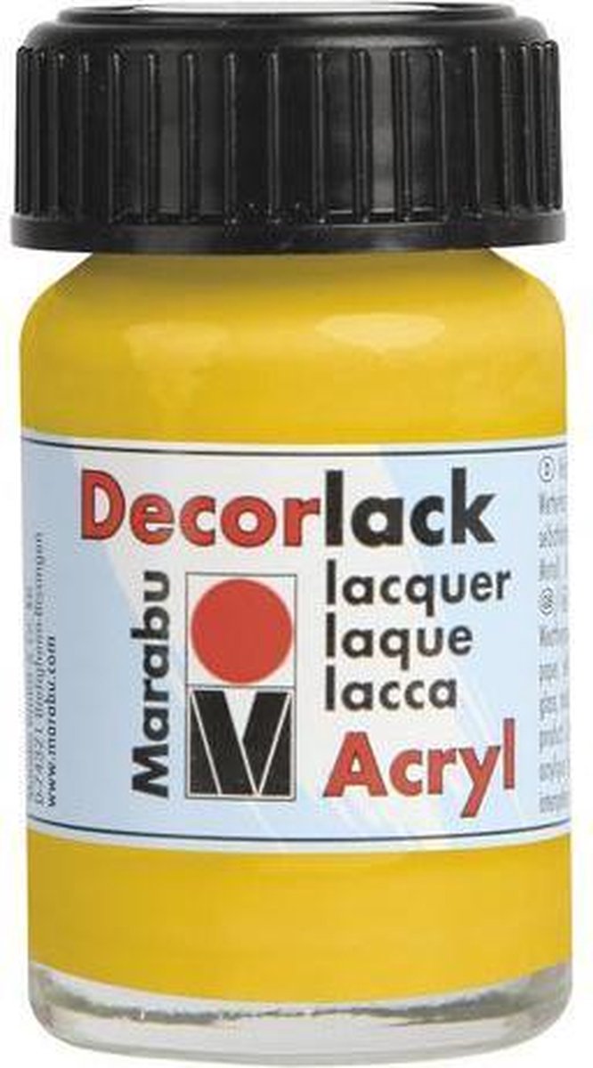 Decorlack-acryl 15 ml - Middengeel