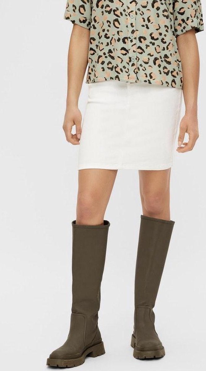 Pclili Mw Denim Skirt Brwh-vi/cp Bc 17110681 Bright White