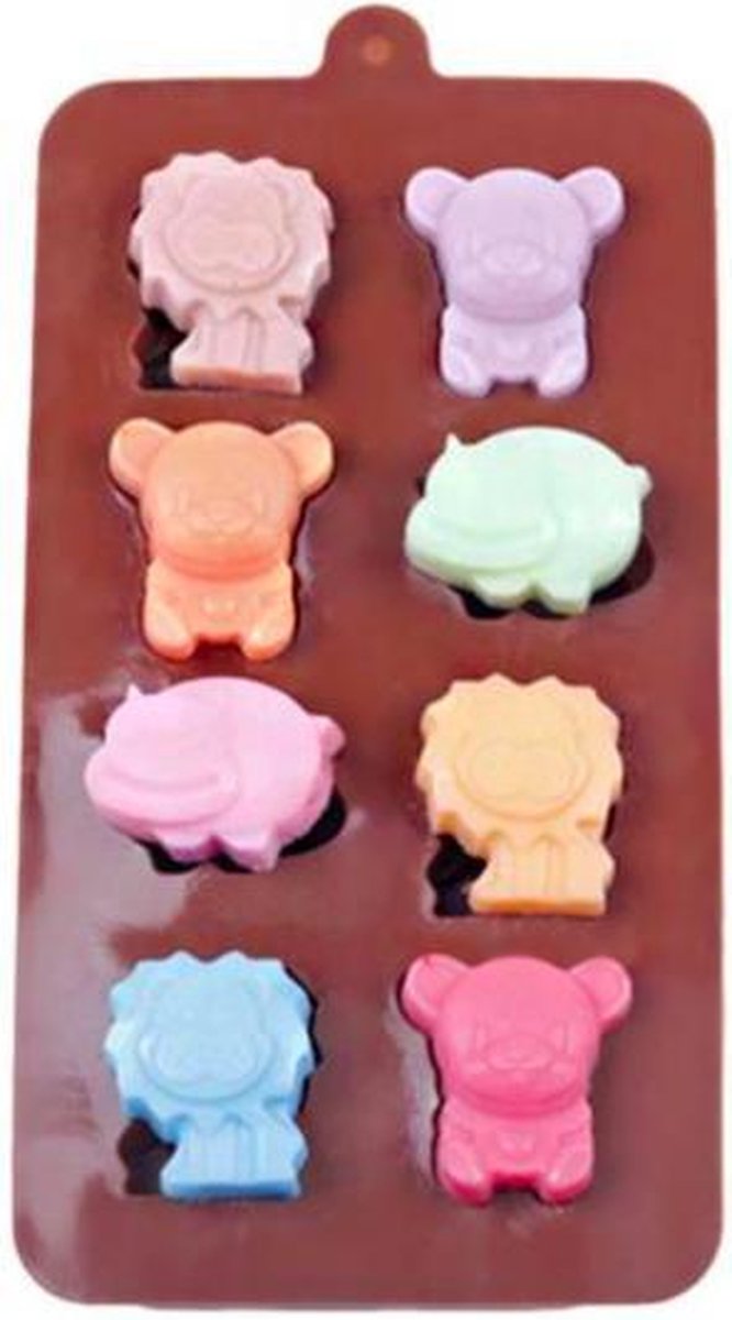 ProductGoods - Siliconen Chocoladevorm Dieren - Fondant Bonbonvorm - Ijsblokjesvorm