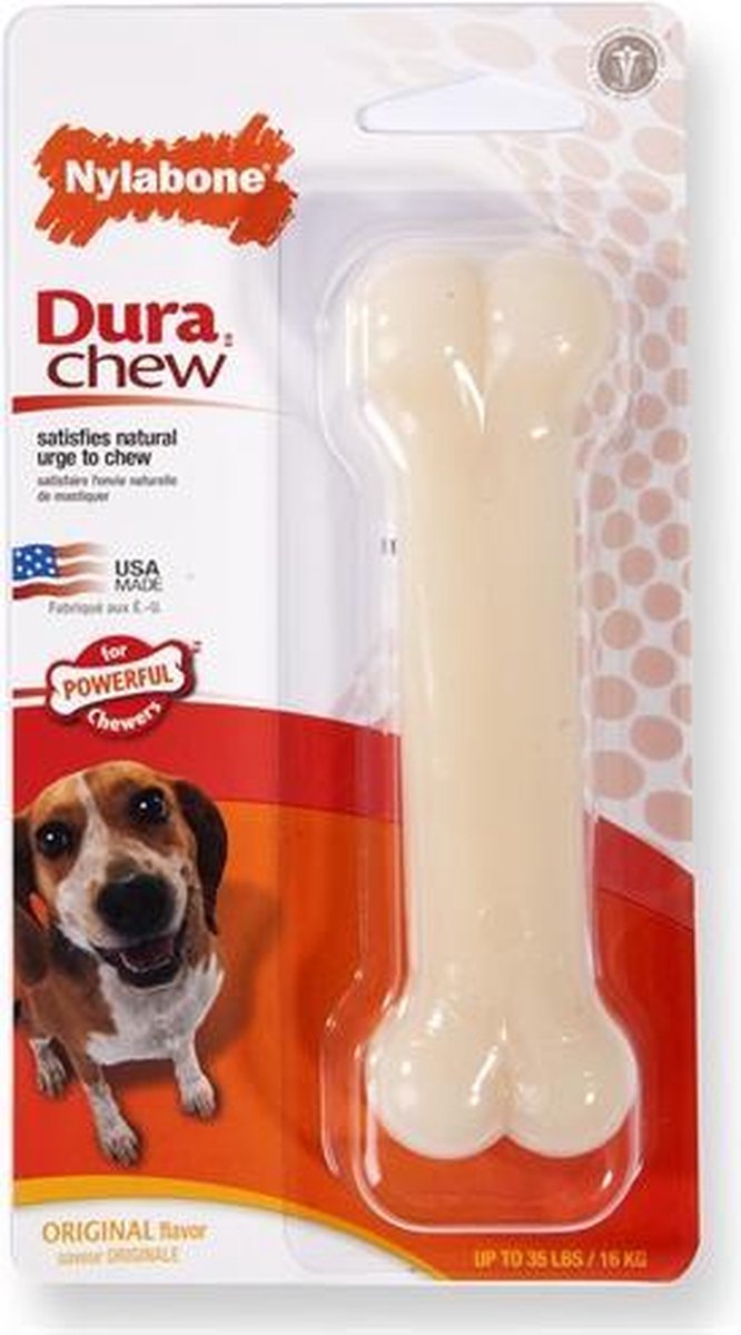 Nylabone dura chew original voor harde bijters - tot 16 kg - 1 stuks
