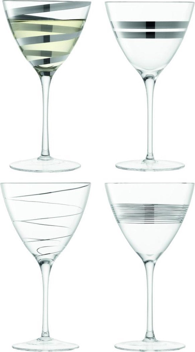 LSA Gatsby Wijnglazen - Set van 4 Stuks - 330 ml - Transparant