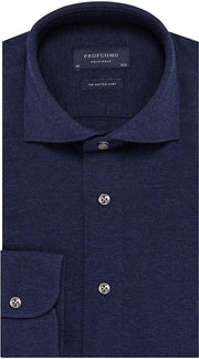 Hemd Profuomo donkerblauw knitted