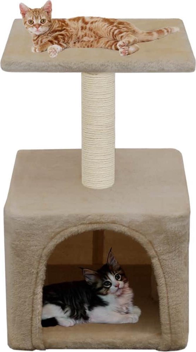 vidaXL Kattenkrabpaal met sisal krabpaal 55 cm beige