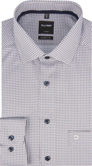 Modern Fit Olymp overhemd bruin blauw