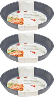 3x Zwarte ovale glazen ovenschaal 2