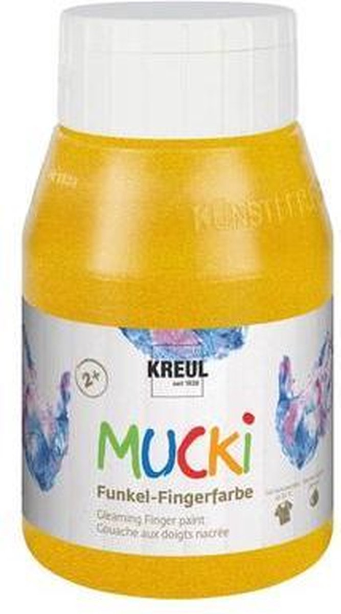 Kreul Glitter Finger Paint "Mucki" pot met goud