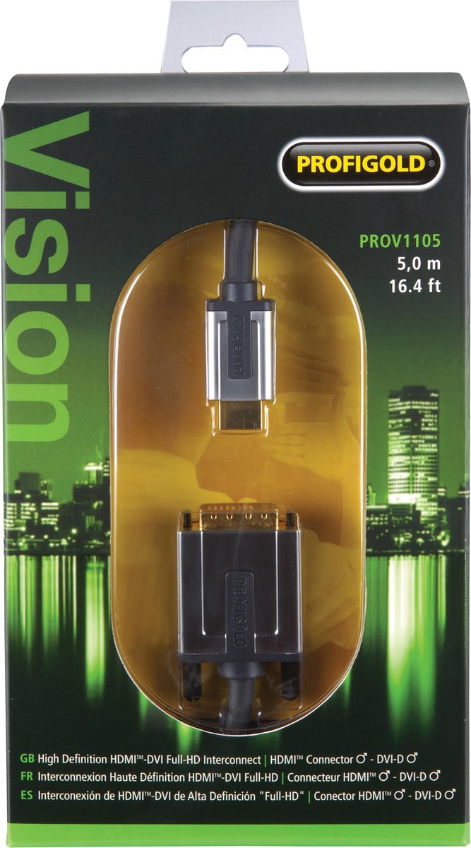 Profigold PROV1105 video kabel adapter 5 m HDMI Zwart