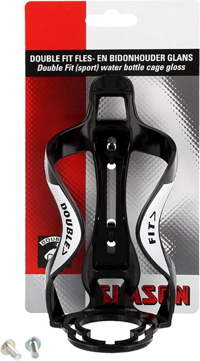 Double fit fles en bidonhouder simson zwart glans 021060 - ZWART