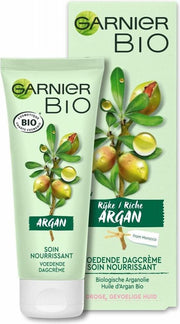 Garnier Skinactive Face Bio Voedende Gezichtscrème met Rijke Argan - 2 x 50 ml - Dagcrème voor de droge