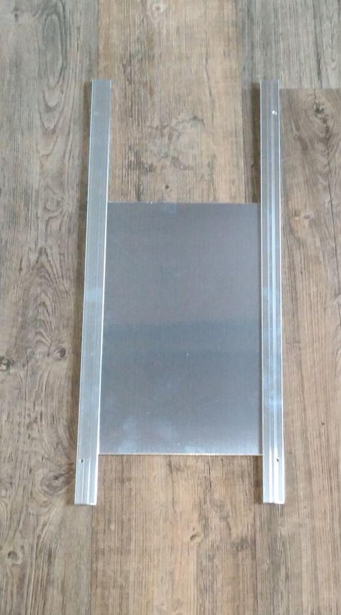 Aluminium kippenluik extra large