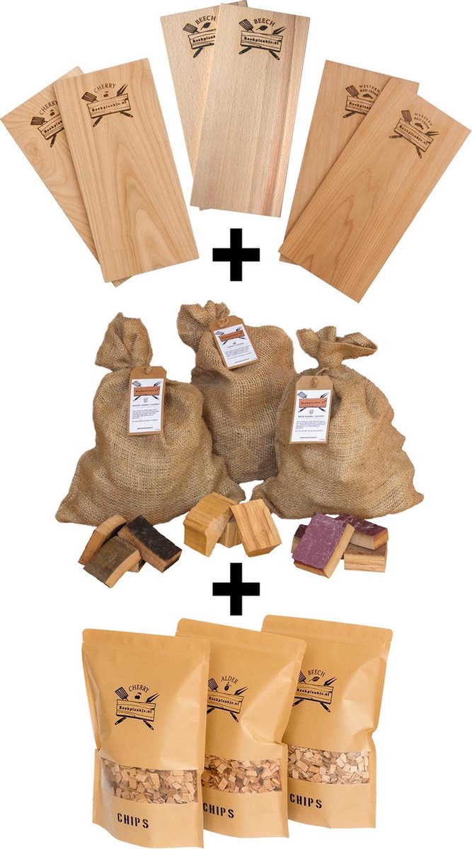 Rookhout Assortiment XXL | BBQ | Rookhout | Kadopakket