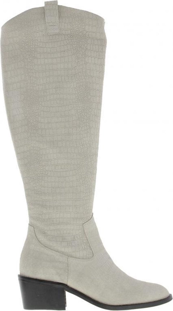 Tango | Elin 5-c zusjes Tilstra beige suede wrinkle boot high - black heel/sole | Maat: 36
