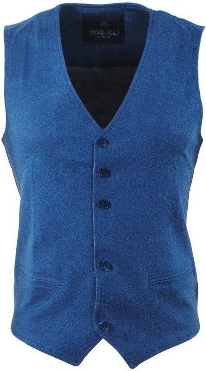 Ferlucci - Heren Denim Gilet - Stretch - Fausto - Denim