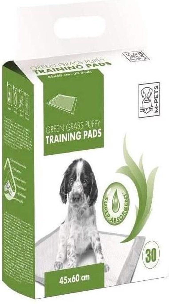 M-pets Trainingpads Gras Puppy 45 X 60 Cm Textiel Wit 30 Stuks