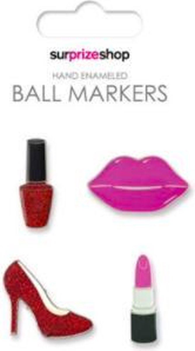 Golf Diva Ball Marker Set Make-Up - Golfclubaccessoire - Golf - Dames - Roze