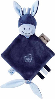 Nattou Ezel Alex - Knuffeldoekje - Doudou - 25 x 20 cm - Fopspeenbevestiging
