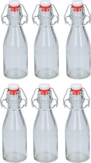 24x stuks kleine flesjes met beugeldop 150 ml - Keukenbenodigdheden - Azijn/olie/saus flesjes 17