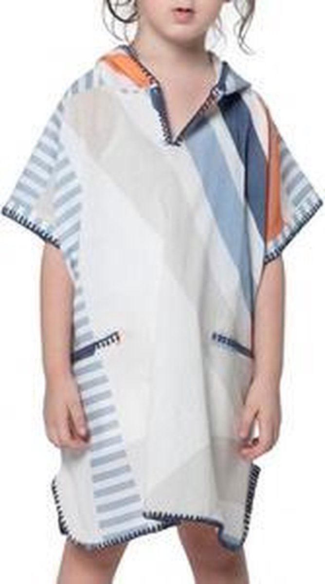 Surfponcho Kind Bora - Leeftijd 2-3 jaar - jongens/meisjes/unisex pasvorm - poncho handdoek voor kinderen met capuchon - zwemponcho - badcape